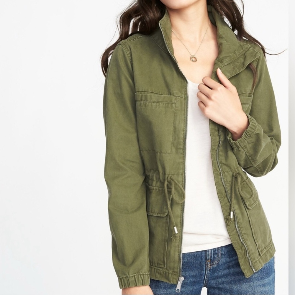 Olive Green Women's Utility Jacket Size Small